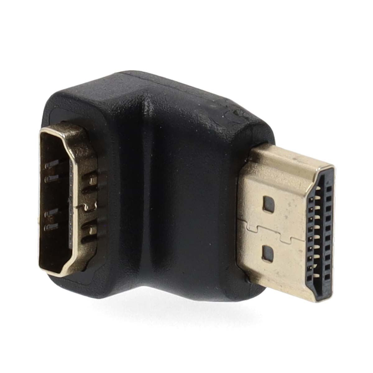 Nedis HDMI™ Adapter | HDMI™ Connector | HDMI™ Output | Gold Plated | Angled 90° | ABS | Black | 1 pcs | Box