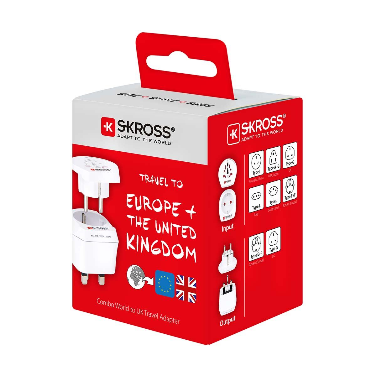 Skross Travel Adapter | Combo - World-to-UK Earthed