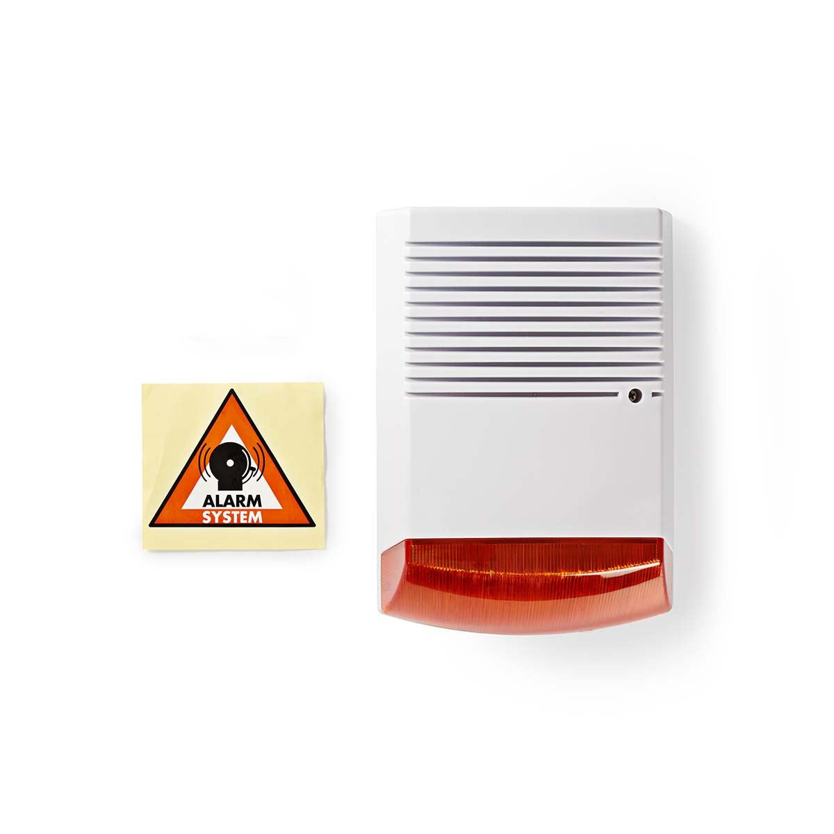 Nedis Home / Office Dummy Security Alarm Siren Box External | IP44 | White / Orange