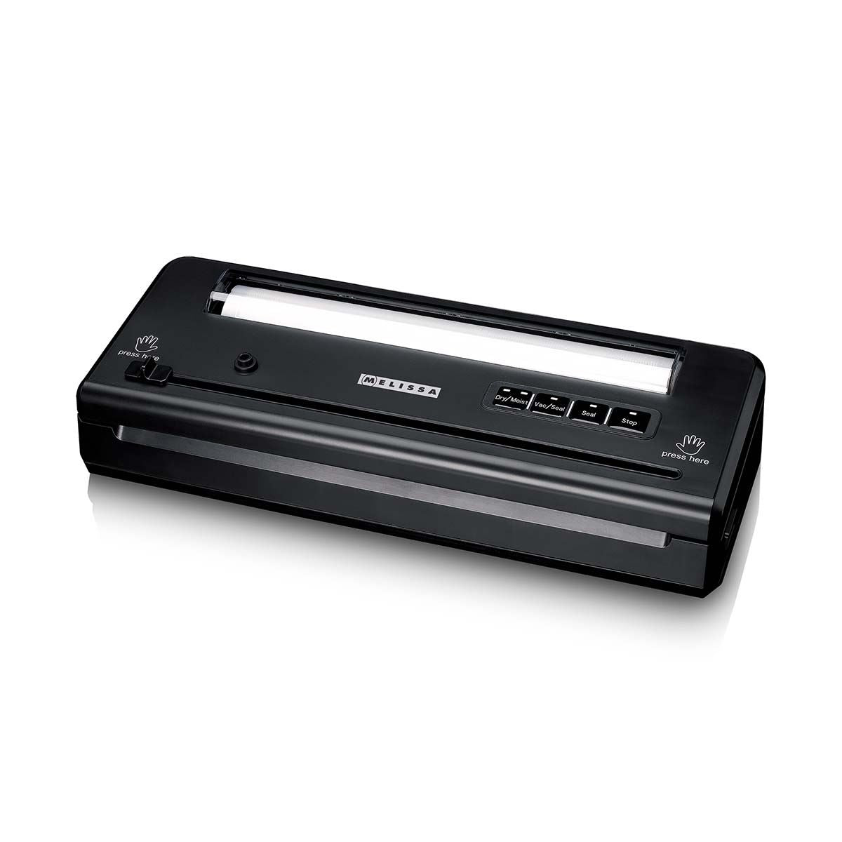 MELISSA Vacuum Sealer Machine, 28cm Seal Food Sealer, with Roll holder and 1 Roll Included for Vac/Seal/Rice/Wet/Dry Mode, Built-in Cutter and Visible LED Indicator