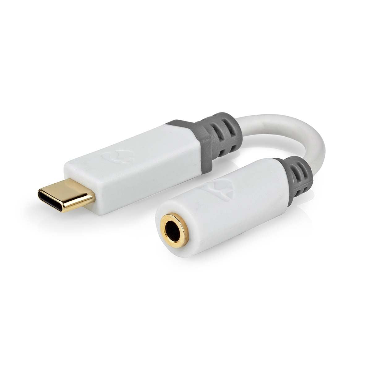 Nedis USB-C™ Adapter | USB 2.0 | USB-C™ Male | 3.5 mm Female | 0.10 m | Round | Gold Plated | PVC | White | Box