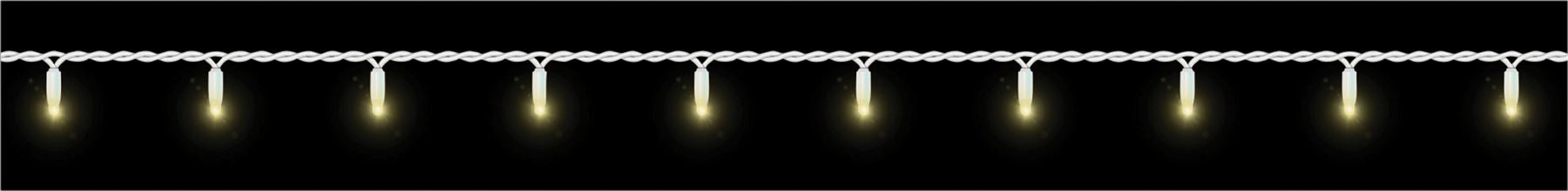 10m Easy-Connect Warm White 80 LED String Lights With Interconnectable White Rubber Cable