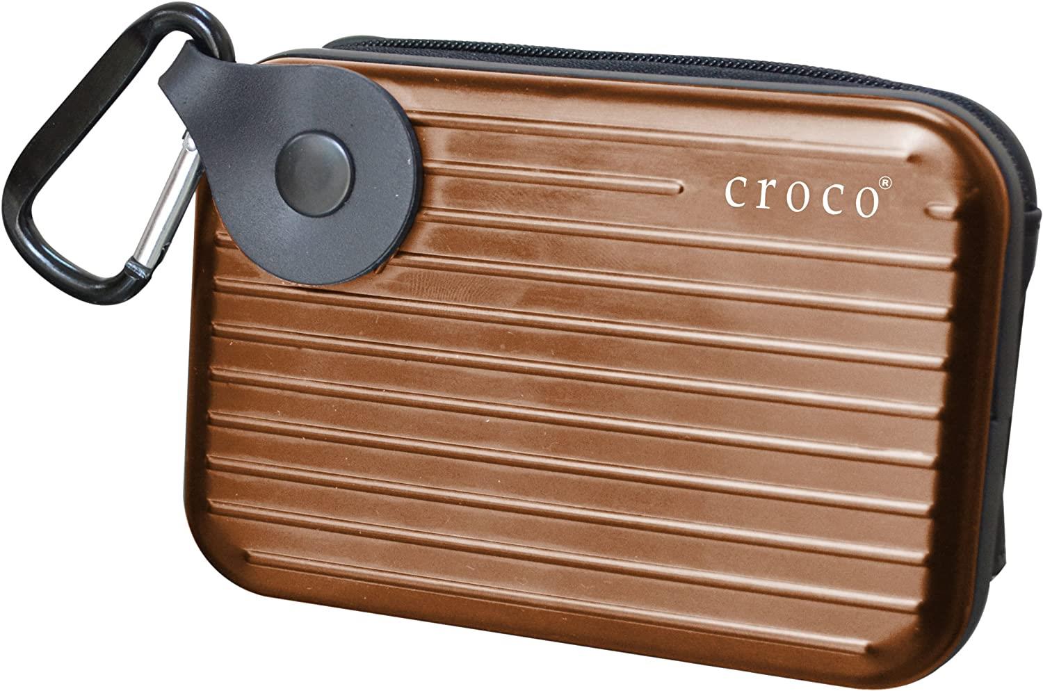 Croco  "Flight" Alumininim Universal Digital Camera Hard Case Pouch Bag - Bronze