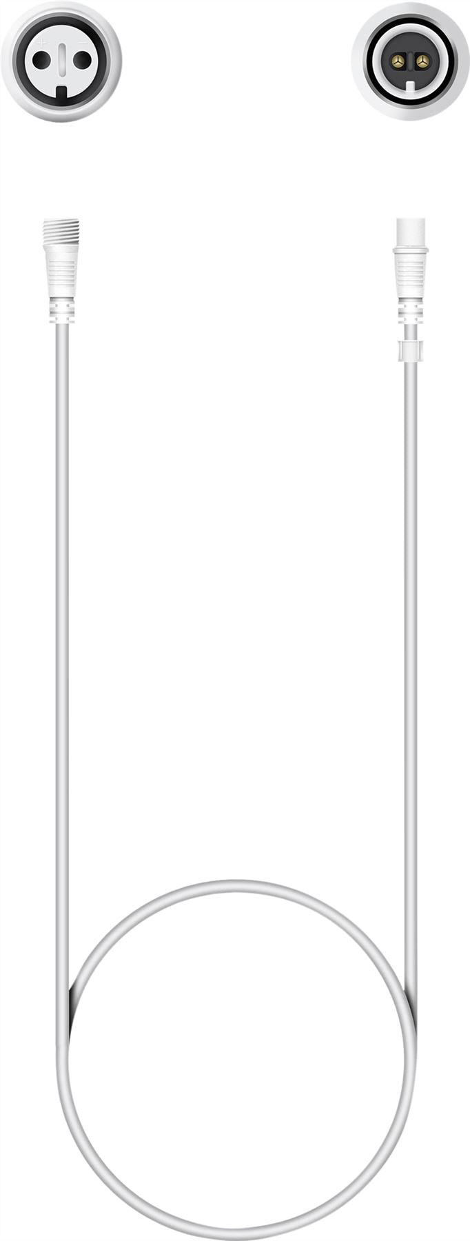 Easy-Connect 5m Flexible Rubber  Extension Male/Female Leads - White