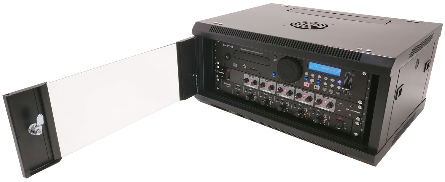 Adastra 19" Rack Cabinet with Glass Door 4U x 450mm Deep