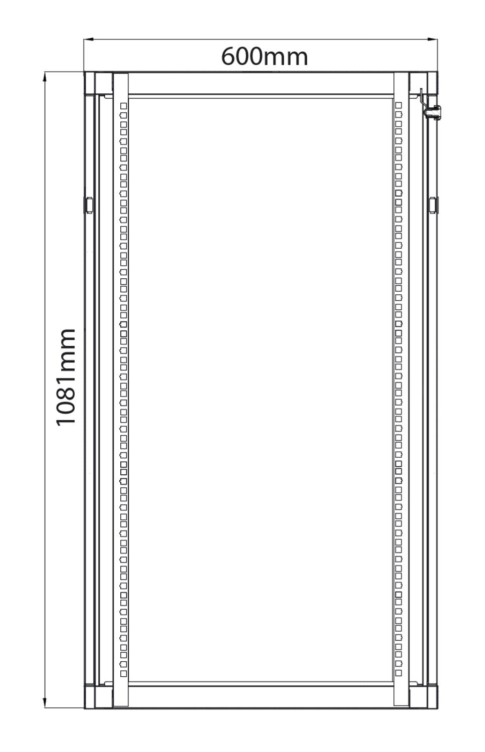 Adastra 19" Rack Cabinet with Glass Door 22U x 450mm Deep
