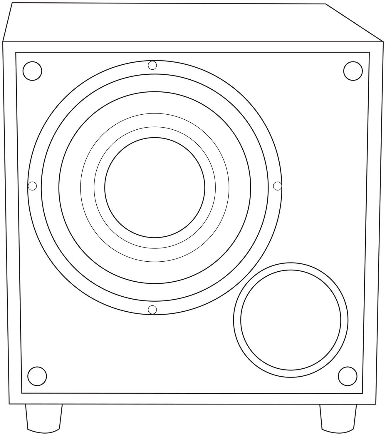 Av:link 8" 200W Active Sub/Subwoofer Bass Cabinet Home Cinema Hi Fi Stereo Amp