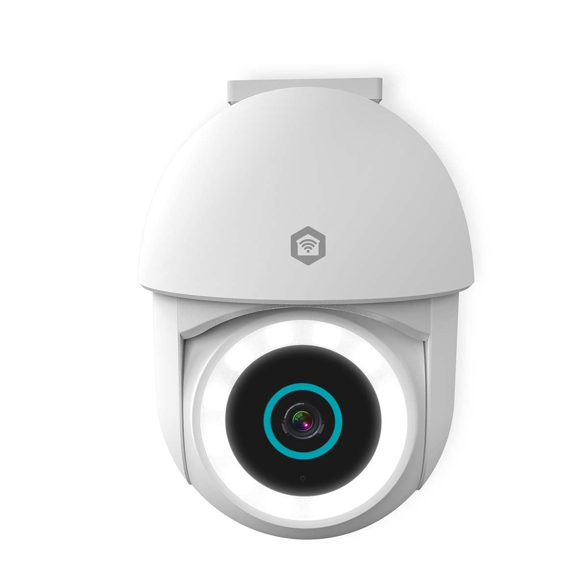 Nedis SmartLife Outdoor Camera | Wi-Fi | Spotlight | 3MP Full HD 1296p | Pan tilt | IP65 | Cloud Storage (optional) / microSD (not included) / Onvif | 5 V DC | With motion sensor | Night vision | White