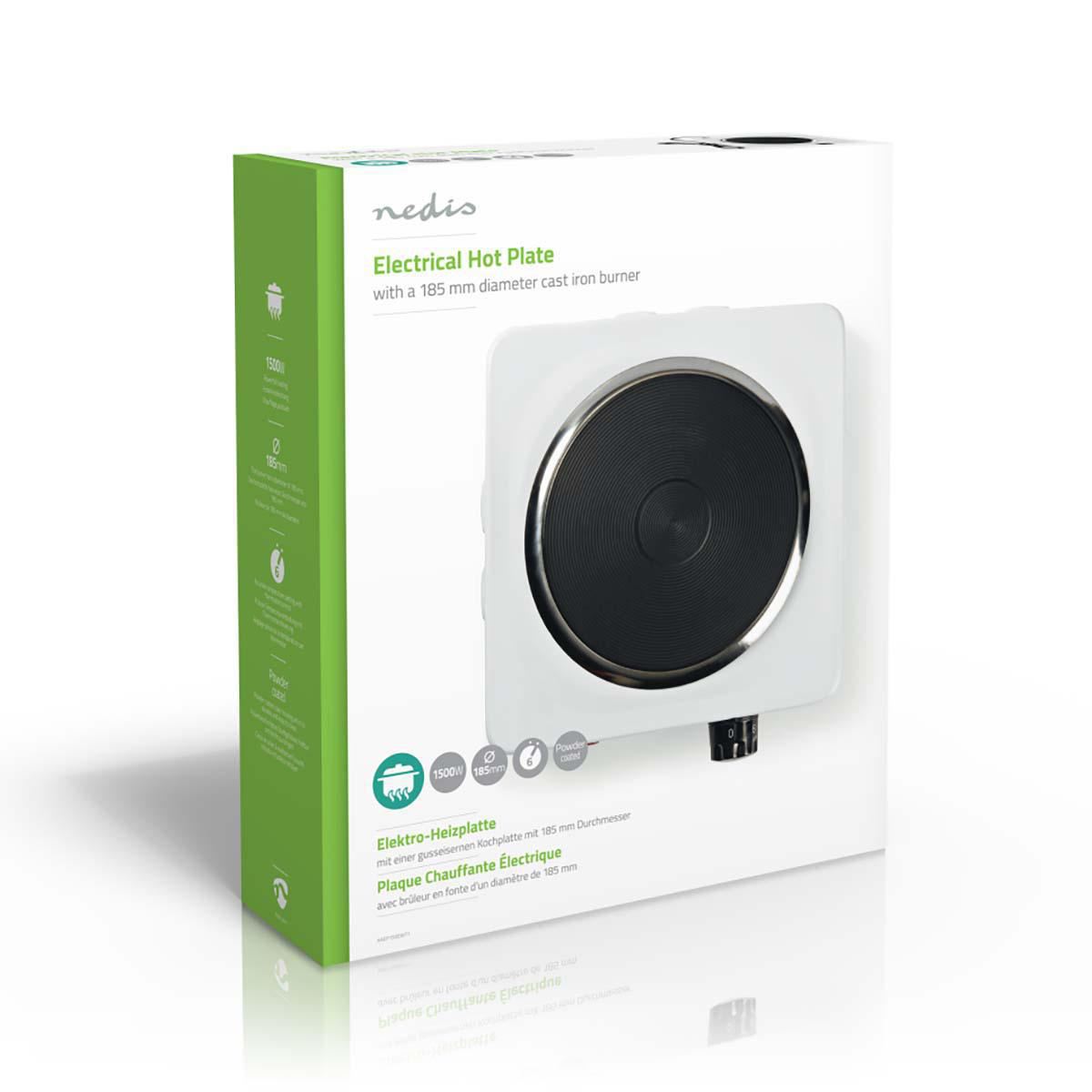 Nedis Electric Cooking Plates | Cooking zones: 1 | 1500 W | Overheating protection | White