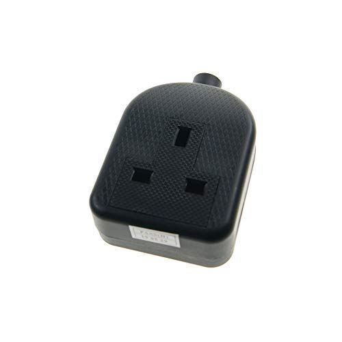 1 Gang High Impact Trailing Mains Powet Extension Socket, 13A - Black