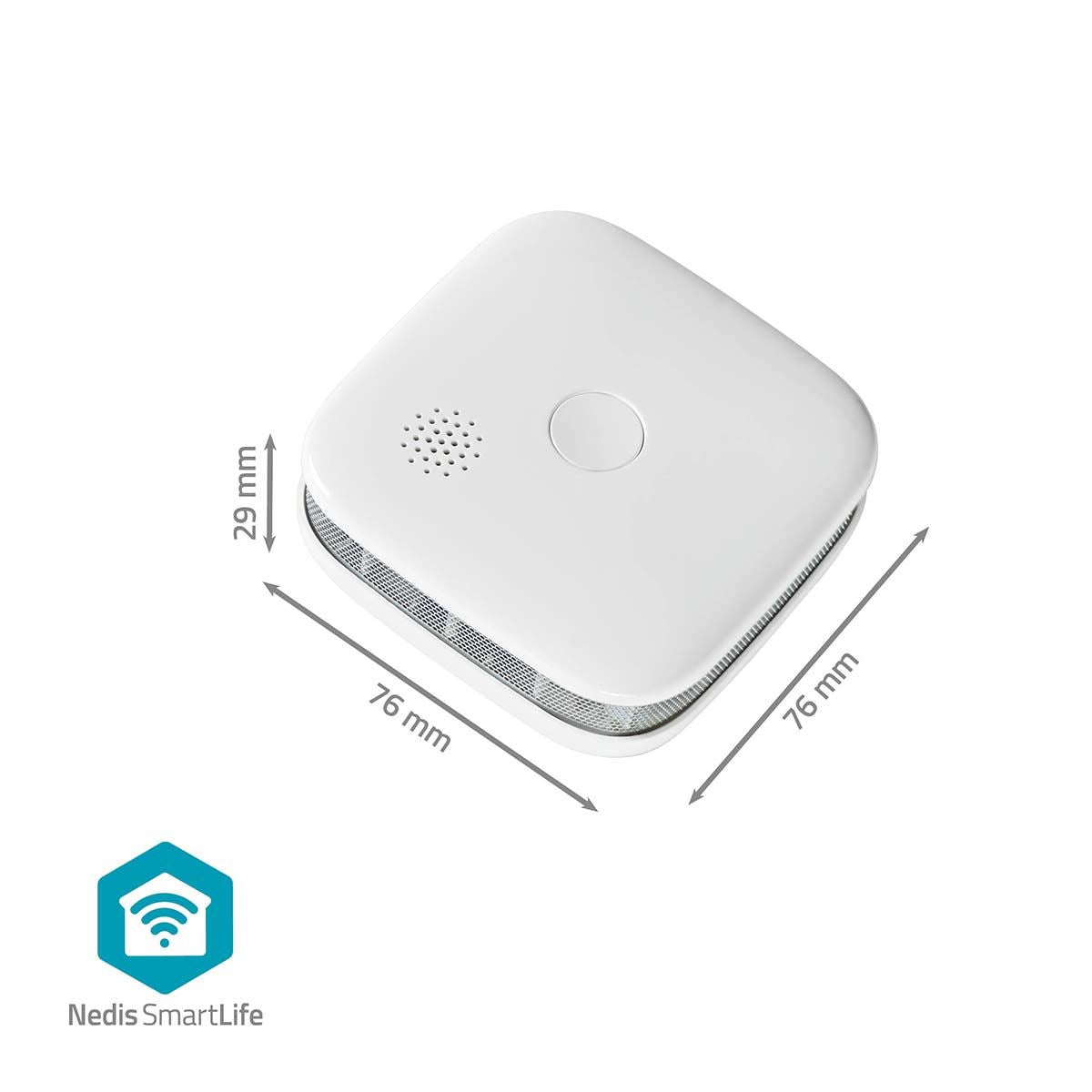 Nedis SmartLife 3 Pack Smoke Detector | Smart Wi-Fi | Battery Powered | Sensor life 10 year | EN 14604 | Max. battery life: 24 Months | 85 dB | White