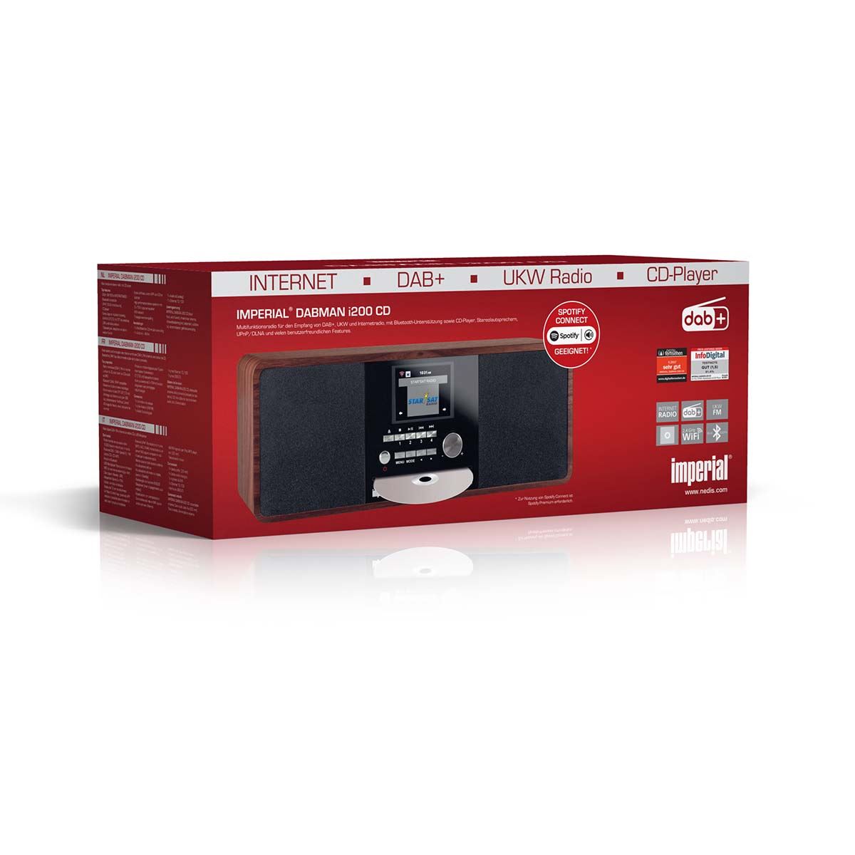 Imperial DABMAN i200 CD Multifunctional Radio DAB+ / FM / Internet / Bluetooth Wood Look