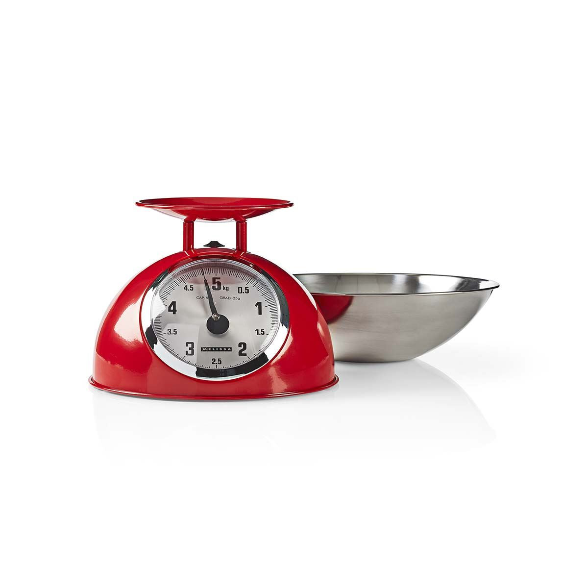 MELISSA Retro Traditional Vintage Metal Mechanical Weight Baking 5kg Kitchen Scale Red
