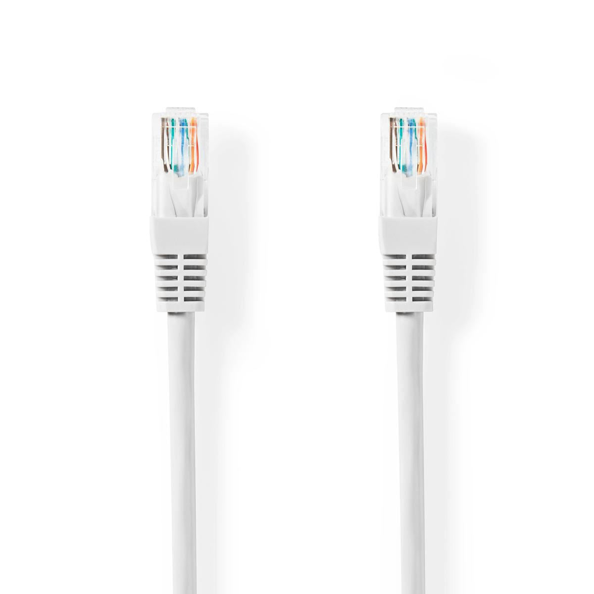 Nedis CAT5e Network Cable | U/UTP | RJ45 Male | RJ45 Male | 7.50 m | Round | PVC | White | Tag