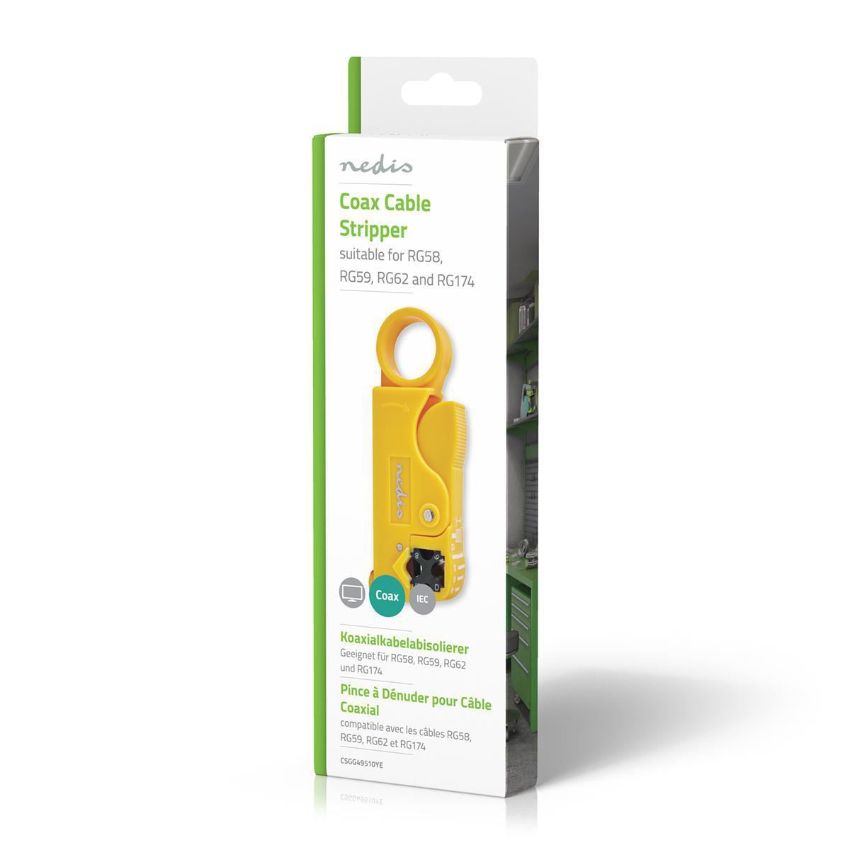 Nedis Cable Stripping Plier | Stripping Tool | PVC / Steel | Black / Yellow