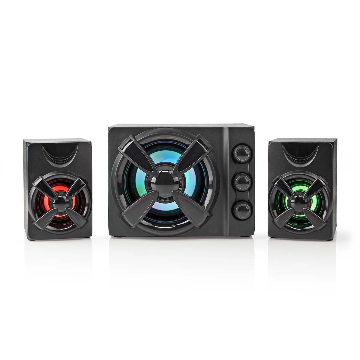 Nedis Gaming Speaker | Speaker channels: 2.1 | USB Powered | 3.5 mm Male | 33 W | LED | Volume control