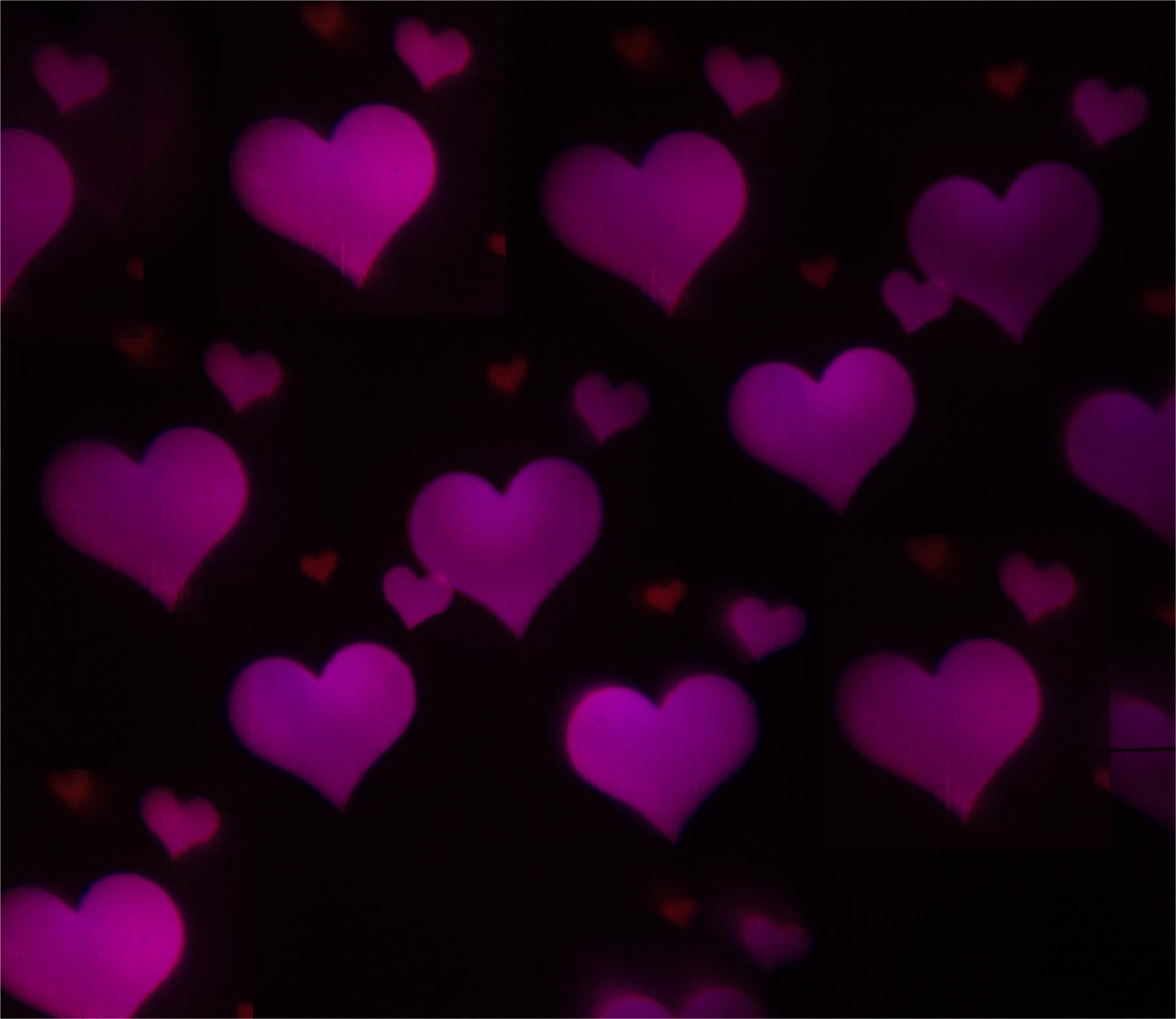 LED Artificial Flameless Candle with Pink Heart Projector Light, Dimmable Brightness and Timer