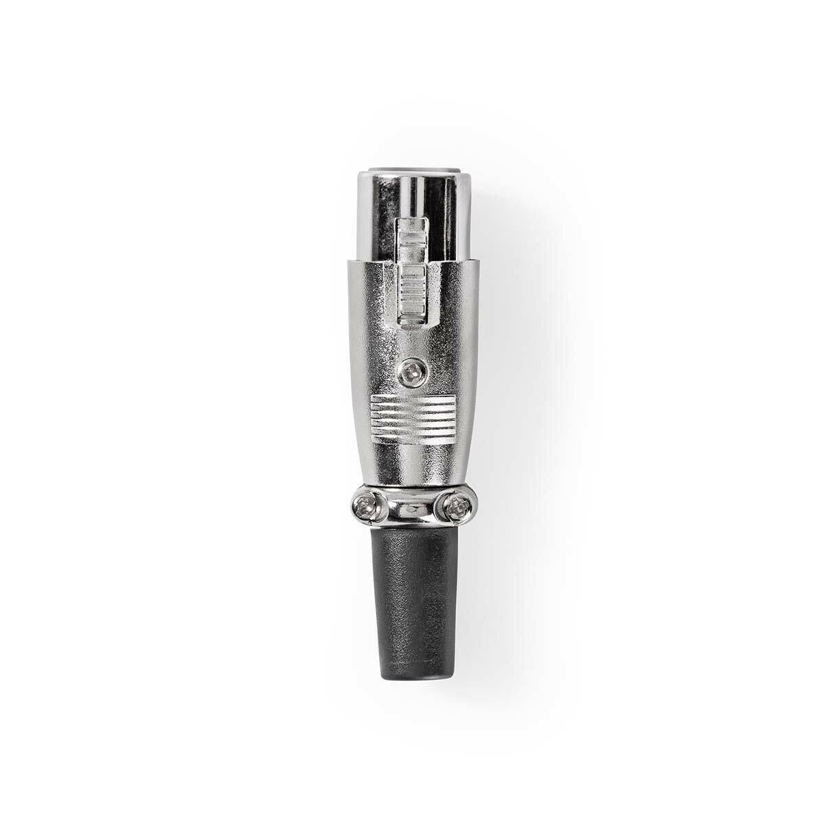 Nedis XLR Connector | Straight | Female | Nickel Plated | Soldering | Cable input diameter: 7.0 mm | Metal