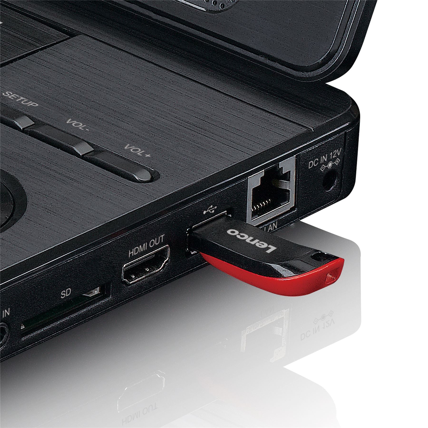 Lenco BRP-1150BK 11.5" Portable Blu-Ray DVD Player HD Screen, Surround Sound, HDMI, USB/SD Card Reader, MP4 Playback