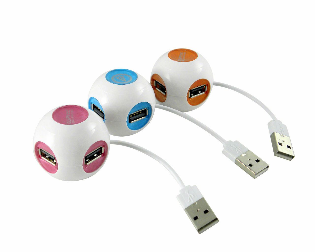 CLiPtec 4 Port USB 2.0 Hub - Pink