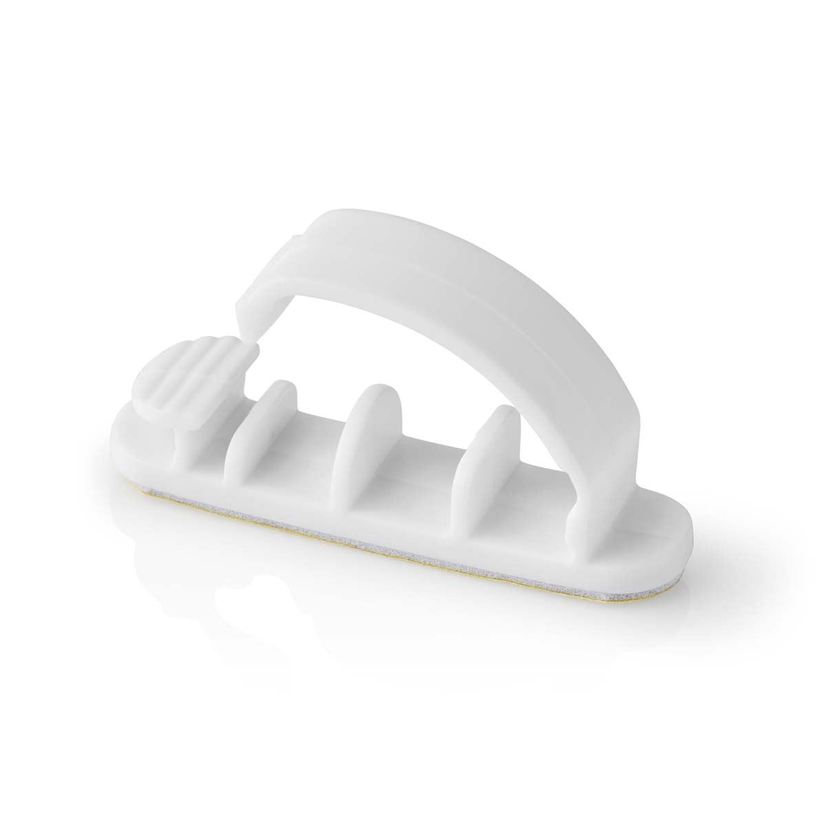 Nedis Cable Management | Cable Clip | Locked | 3 pcs | Number of slots: 3 Slots | Maximum cable thickness: 7.5 mm | Polypropylene | White