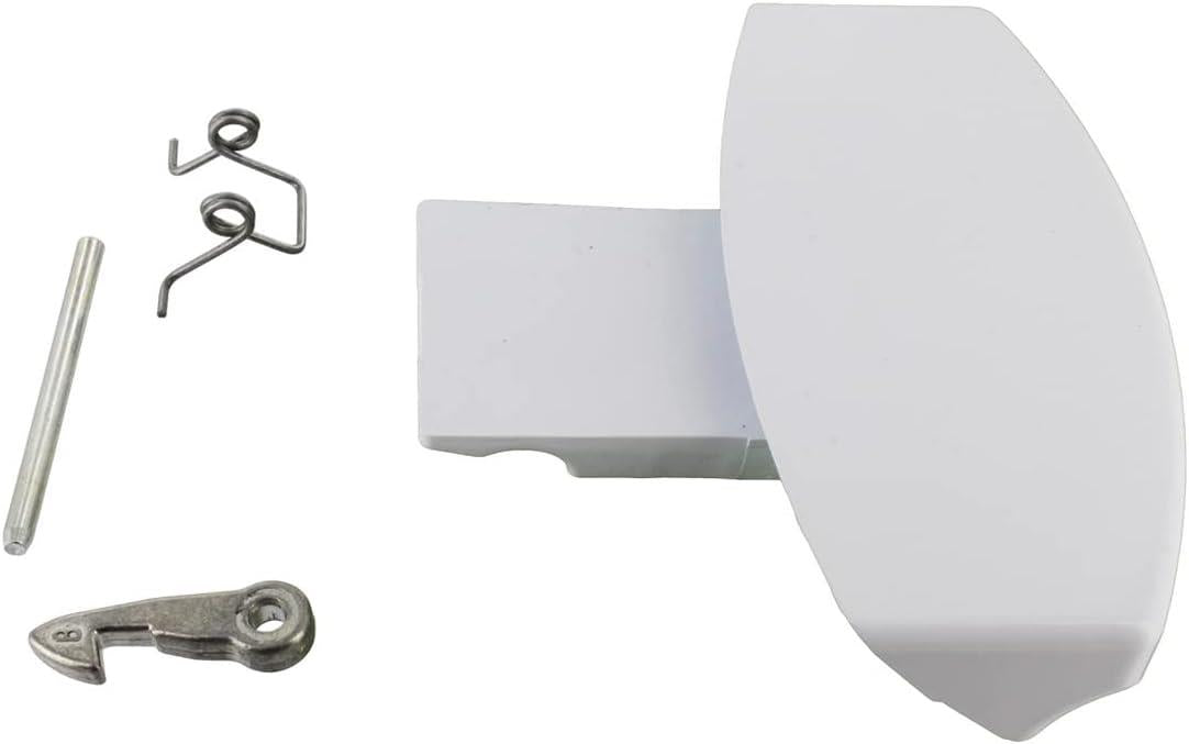 White Door Handle Kit C00259035 for Hotpoint BHWD, BHWM Indesit IWD, IWM