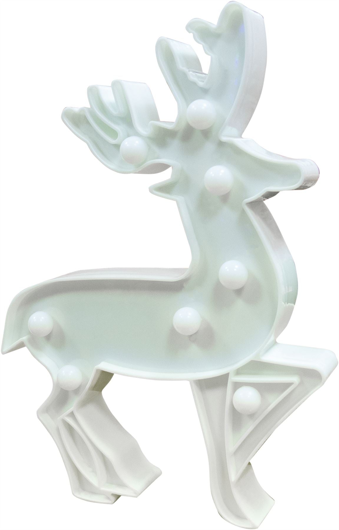 Battery Powered Soft Warm Glow Raindeer LED Standing Décor Childs Room Home Night Light - Blue - For Desk, Shelves, Tabl...