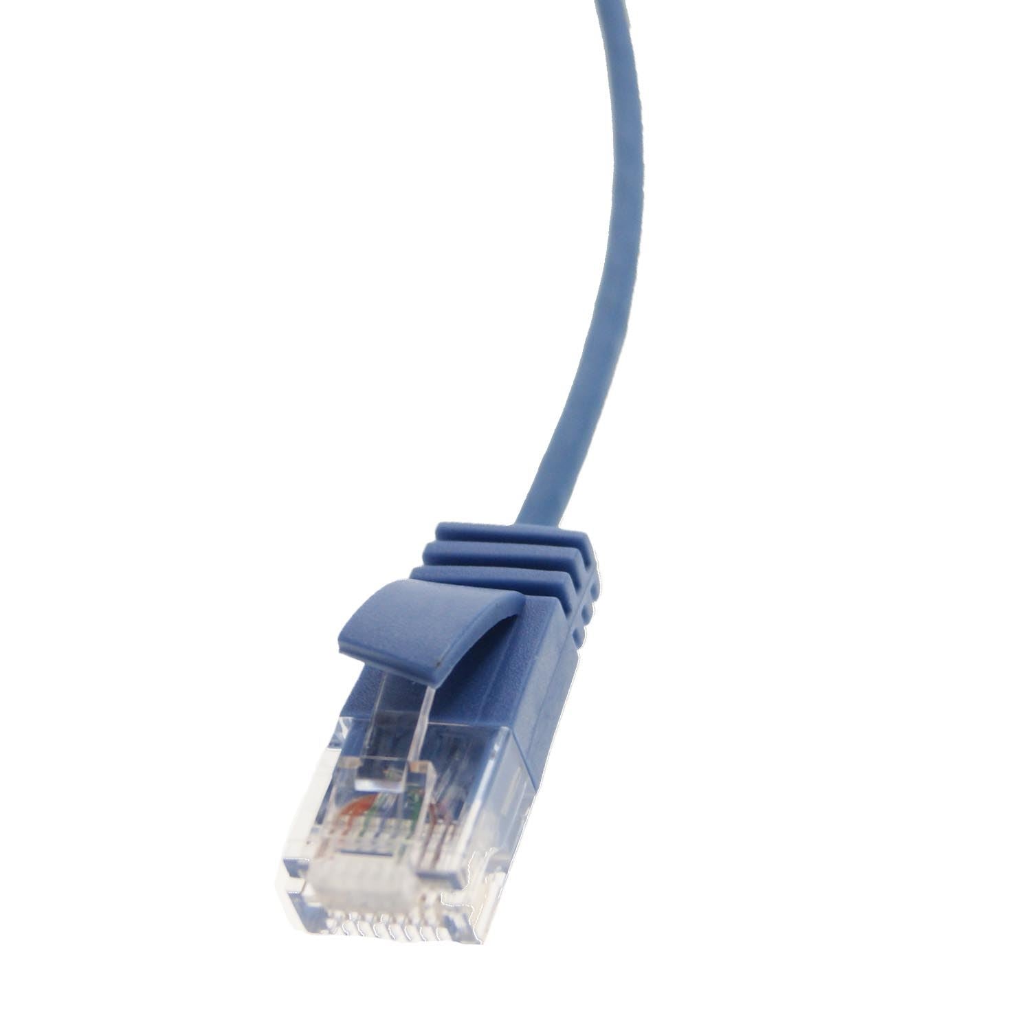 Ex-Pro 50cm (0.50m) Cat6 Silm 32AWG Patch Cables for 1U Patching - Blue