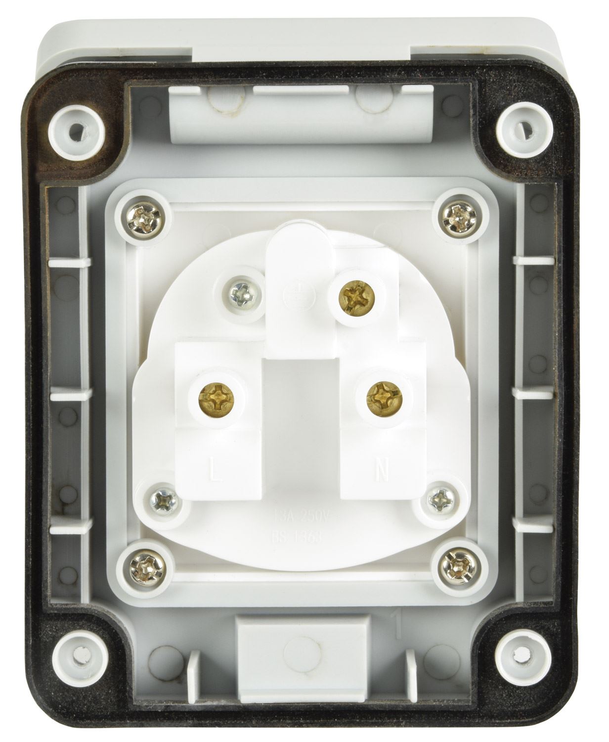 Mercury Weatherproof 1 Gang Outdoor IP55 External Socket Unswitched Garden Outside Use