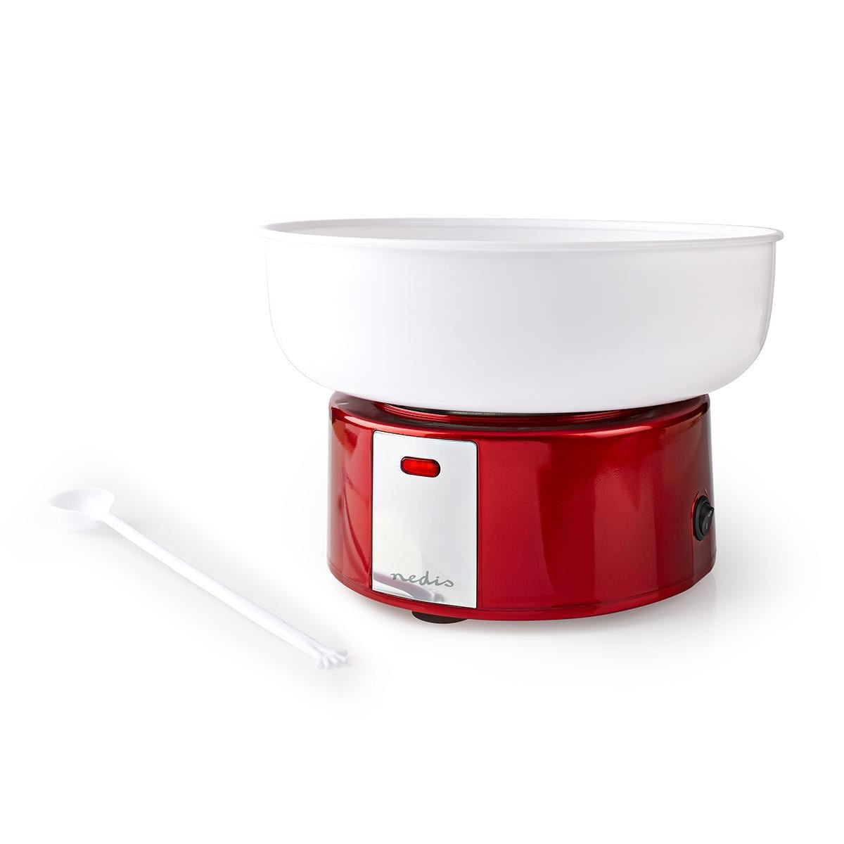 Nedis Retro Candy Floss Machine, 500W Electric Candy Cotton Maker - Red & White
