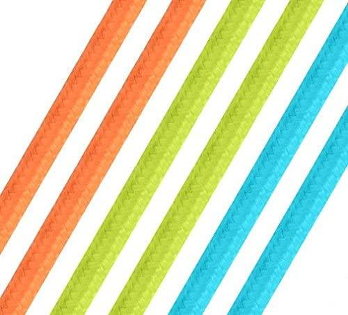 CliPtec Heavy Duty Micro USB Charging Cable Braided Fast Phone Charger Long Lead 1m - Orange