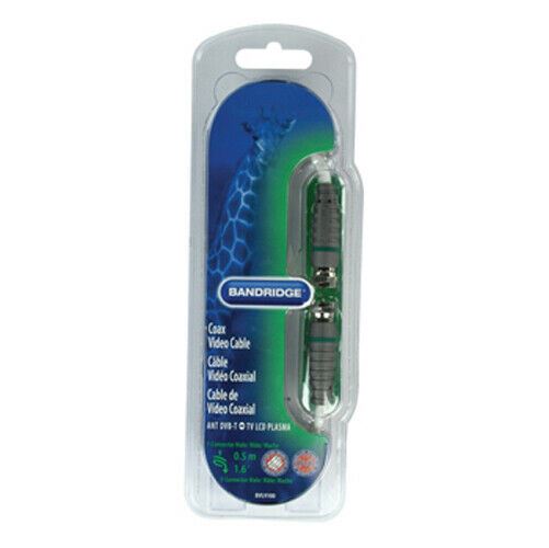 Bandridge 0.5m F Type Connection Cable F-Male - F-Male - White