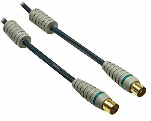 Bandridge 5m Digital TV Ariel Cable Lead Connector Male to Female - Grey