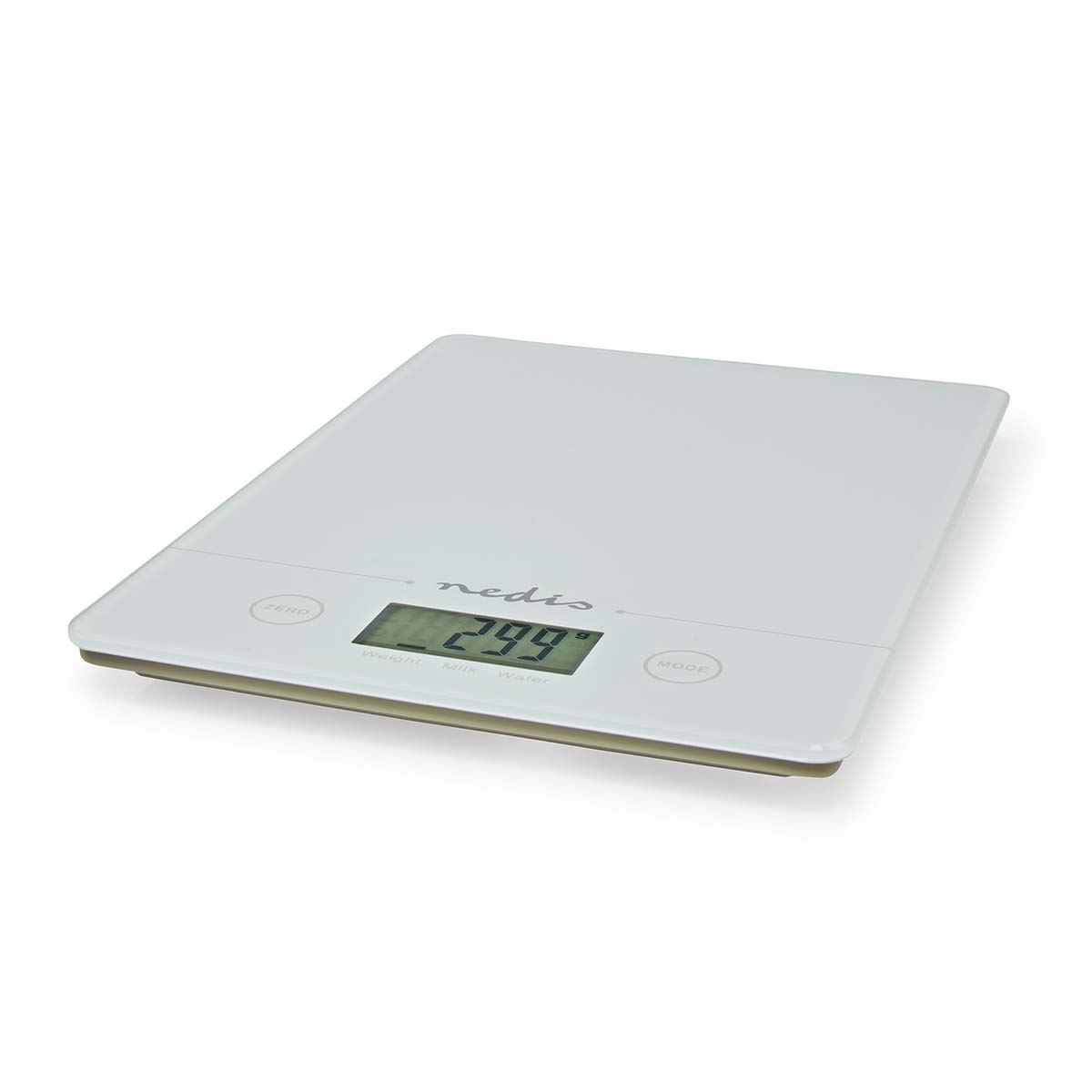 Nedis Kitchen Digital Food Scales LCD Electronic Weighing 5kg Cooking Baking Balance - White