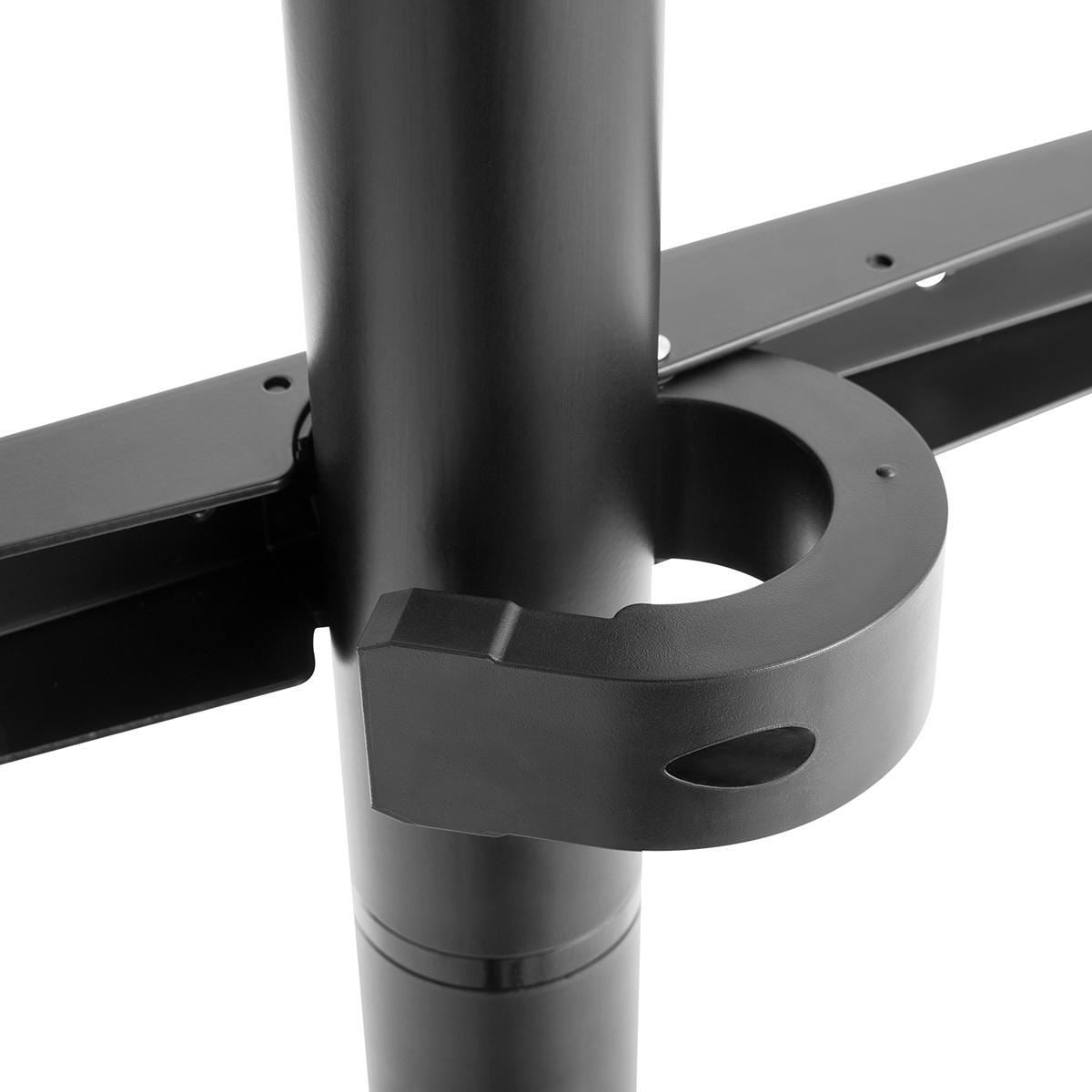 Nedis TV Floor Stand | 49 - 70 " | Maximum supported screen weight: 40 kg | V-shape Design | Anti-tip strap | Snap-lock | Aluminium / Steel | Black