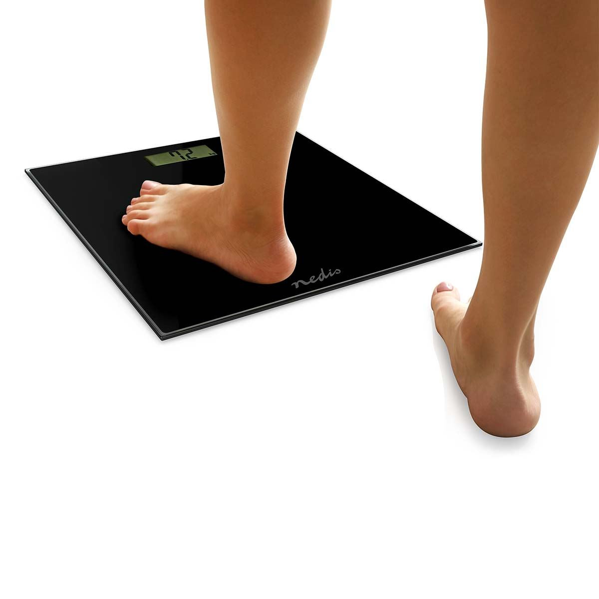 Nedis Personal Digital Weighing Scales, Tempered Glass | Max Weight 150 kg | Black
