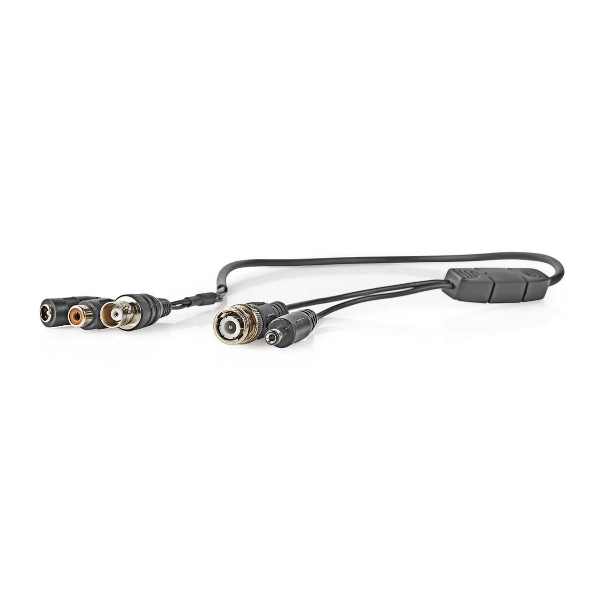 Nedis In-Line CCTV Microphone | DC 2.5 x 5.5 mm Male | 2.5 x 5.5 mm Male | RCA BNC | Male - Female / Male - Female - Female | Black