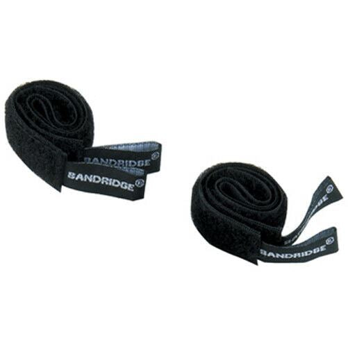 Bandridge Profigold Pack of 5 Reusable Nylon Strap Hook Loop Cable Cord Ties Tidy Pull Loop - Black