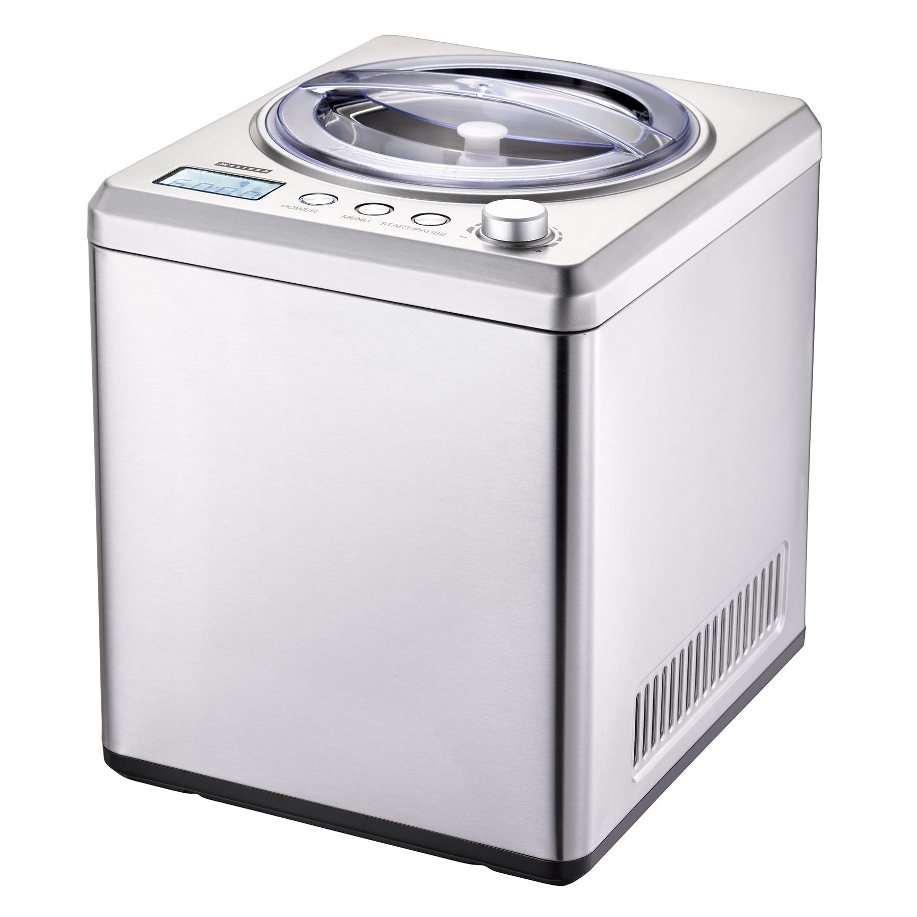 MELISSA Gelato Expert, Frozen Dessert Maker with Built In Compressor, LCD Timer, Makes Ice Cream, Gelato, Granita, Frozen Yoghurt, Sorbets - Brushed Stainless Steel