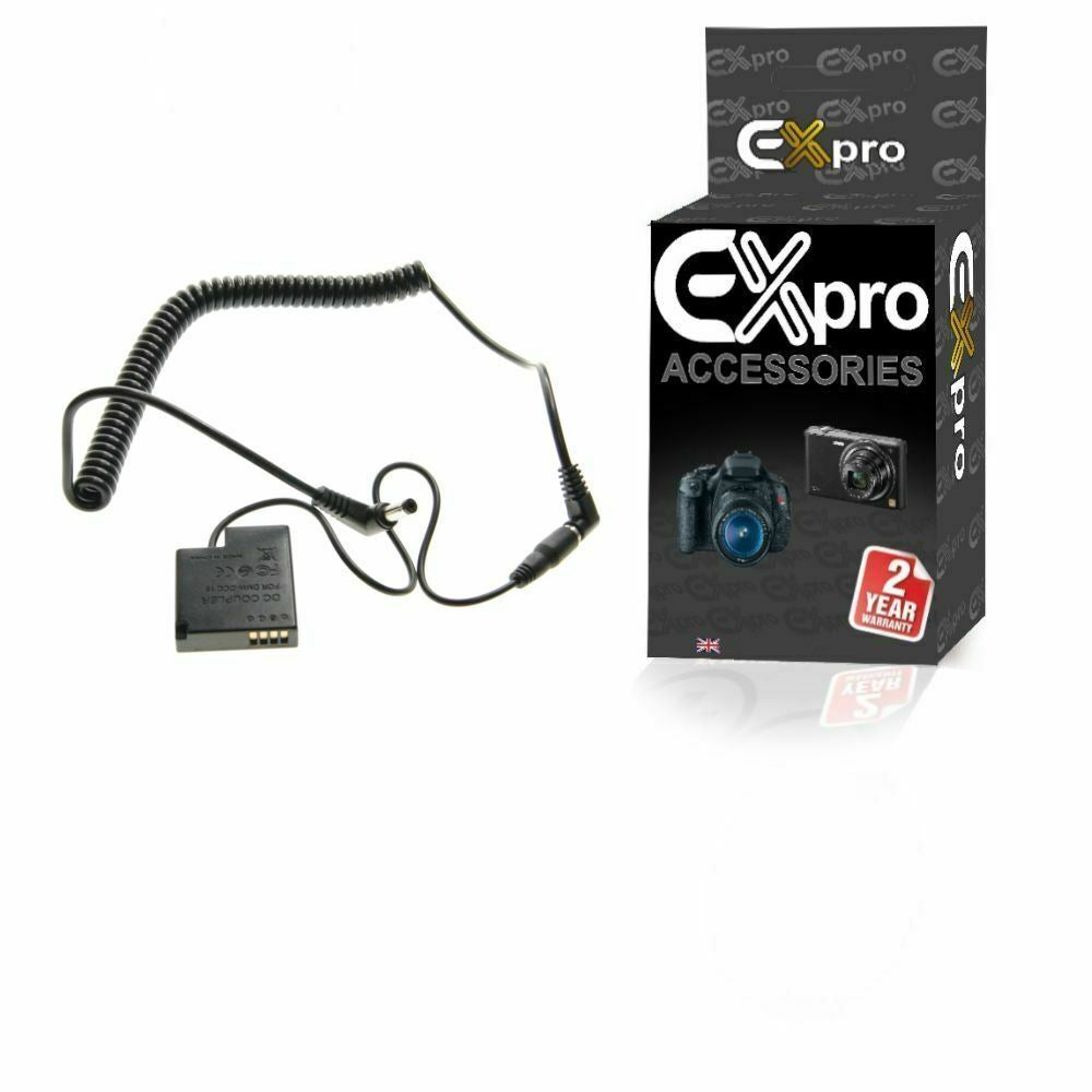 Ex-Pro Panasonic DMW-DCC15 DMW-BLH7E Coupler Cable for Ex-Pro Rechargeable Battery Power System for Panasonic Lumix