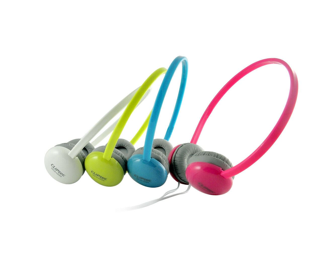 CLiPtec Kids Bright Stereo Multimedia Headphones with inline Mic for Gaming, Chat, Music and more - Blue