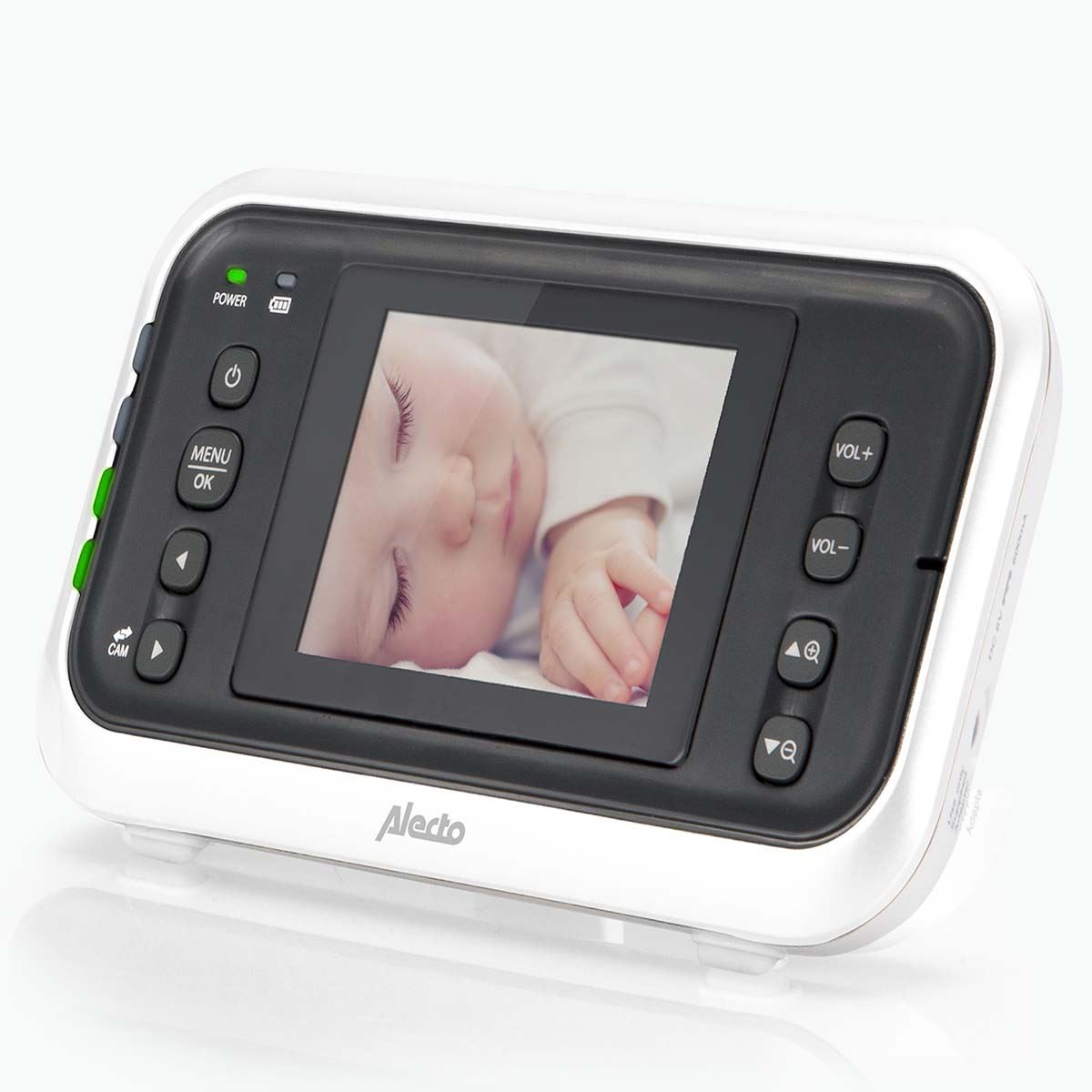 Alecto DVM-75 Wireless Video Baby Monitor with 2.4" Colour Display Screen - White / Grey