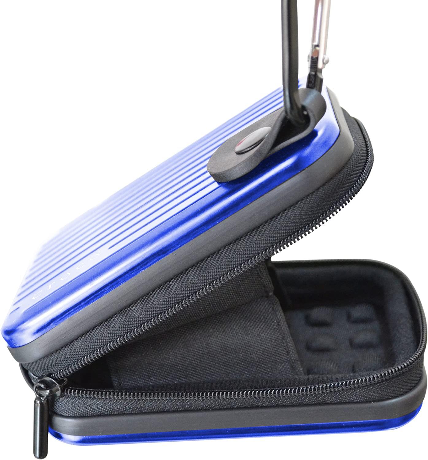 Croco  "Flight" Alumininim Universal Digital Camera Hard Case Pouch Bag - Blue