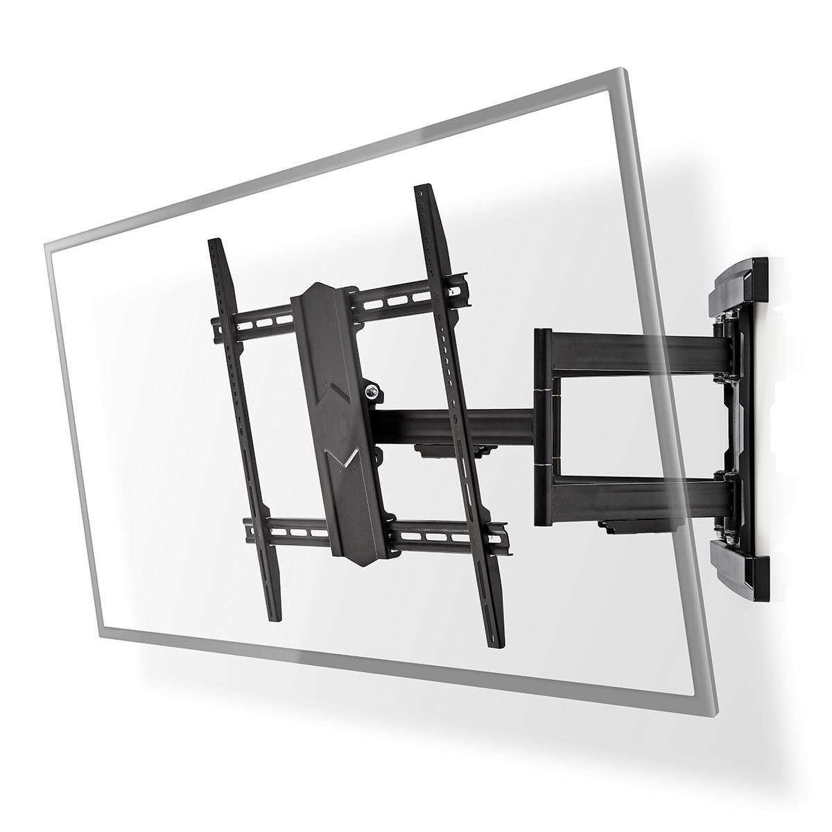 Nedis Full Motion TV Wall Mount | 43 - 100 " | Maximum supported screen weight: 70 kg | Tiltable | Rotatable | Minimum wall distance: 70 mm | Maximum wall distance: 800 mm | 3 Pivot point(s) | Steel | Black