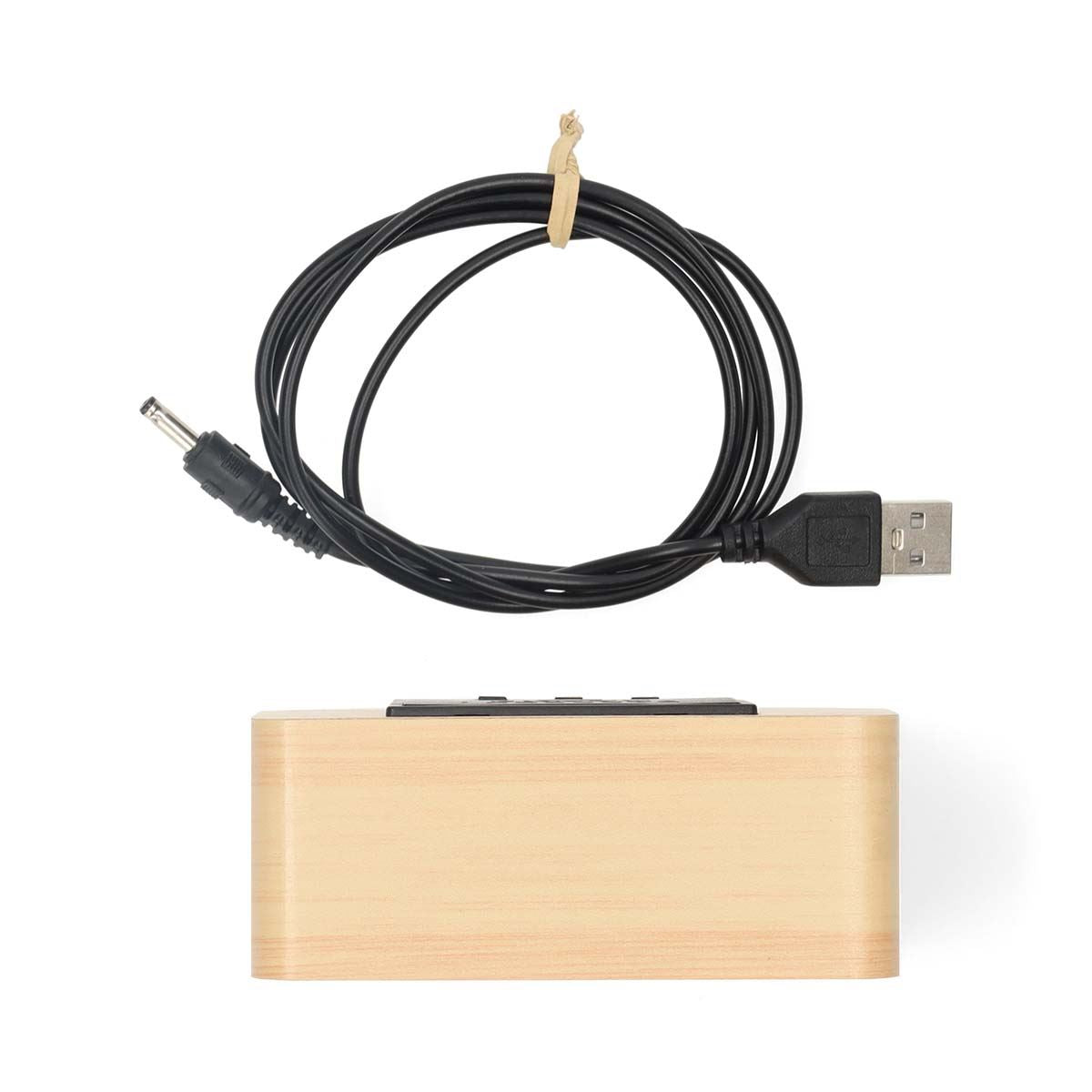 Nedis Digital Desk Alarm Clock | LED | Backlight | Snooze function | Date display | Indoor temperature | Wood