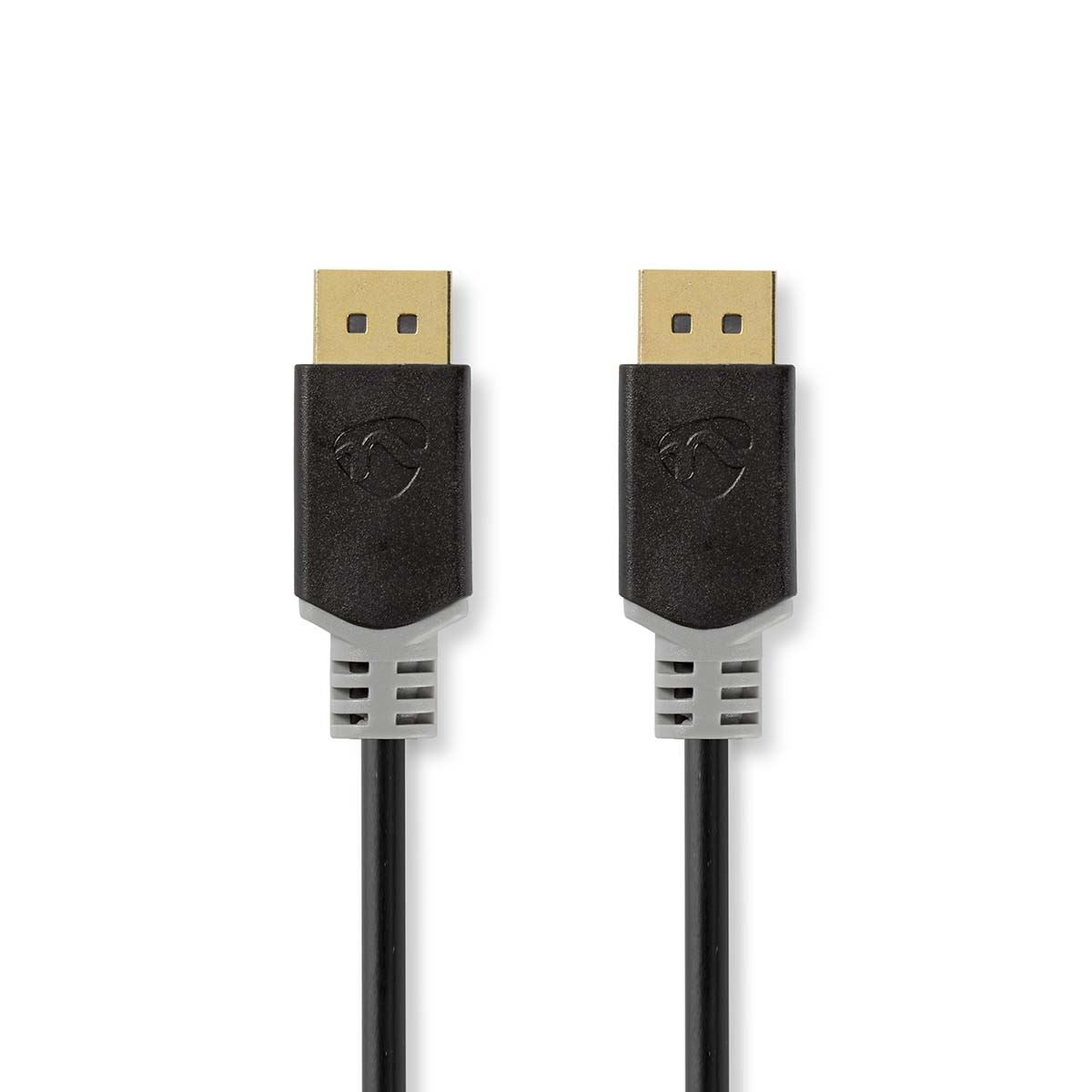 Nedis DisplayPort Cable | DisplayPort Male | DisplayPort Male | 8K@60Hz | Gold Plated | 2.00 m | Round | PVC | Anthracite | Box