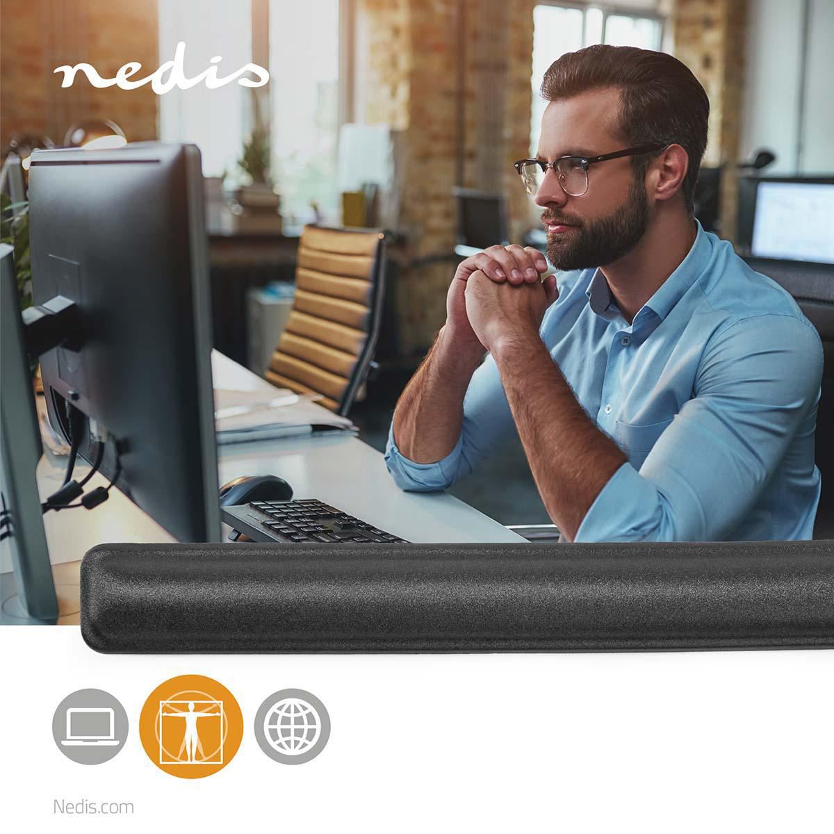 Nedis Gel Keyboard Wrist Pad | Lycra / PU | Yes