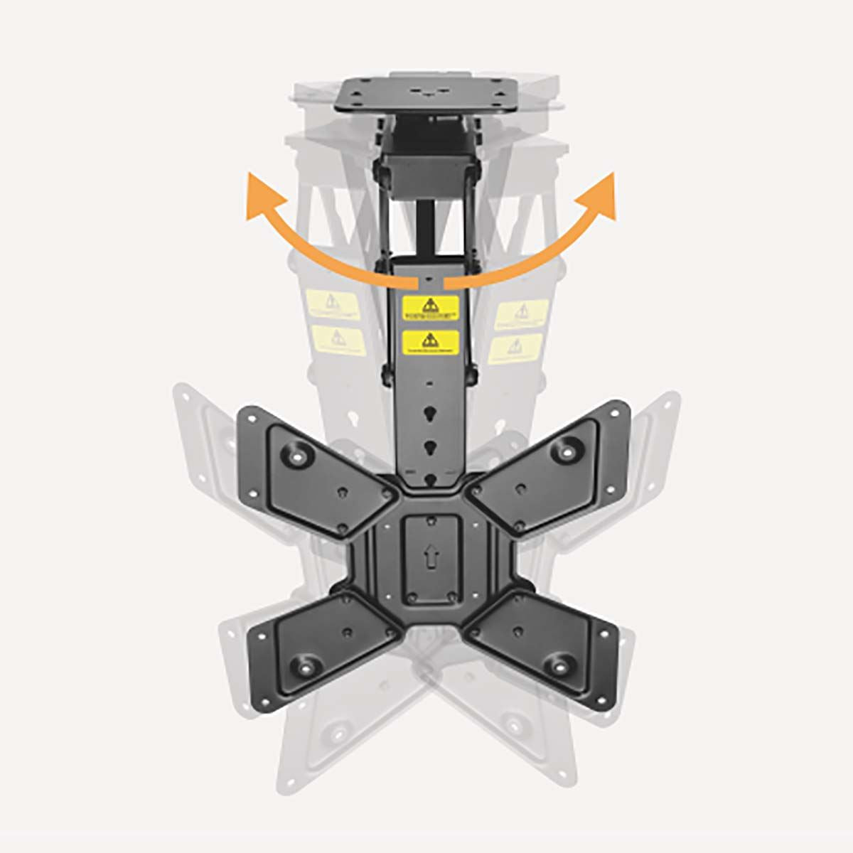 Nedis Smart Motorised TV Ceiling Mount Bracket for 23-65" Screen Max 30kg Adjustable Tilt and Swivel with Remote Control