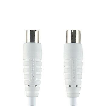 Bandridge 3m Digital TV Ariel Cable Lead Connector Male to Female - White
