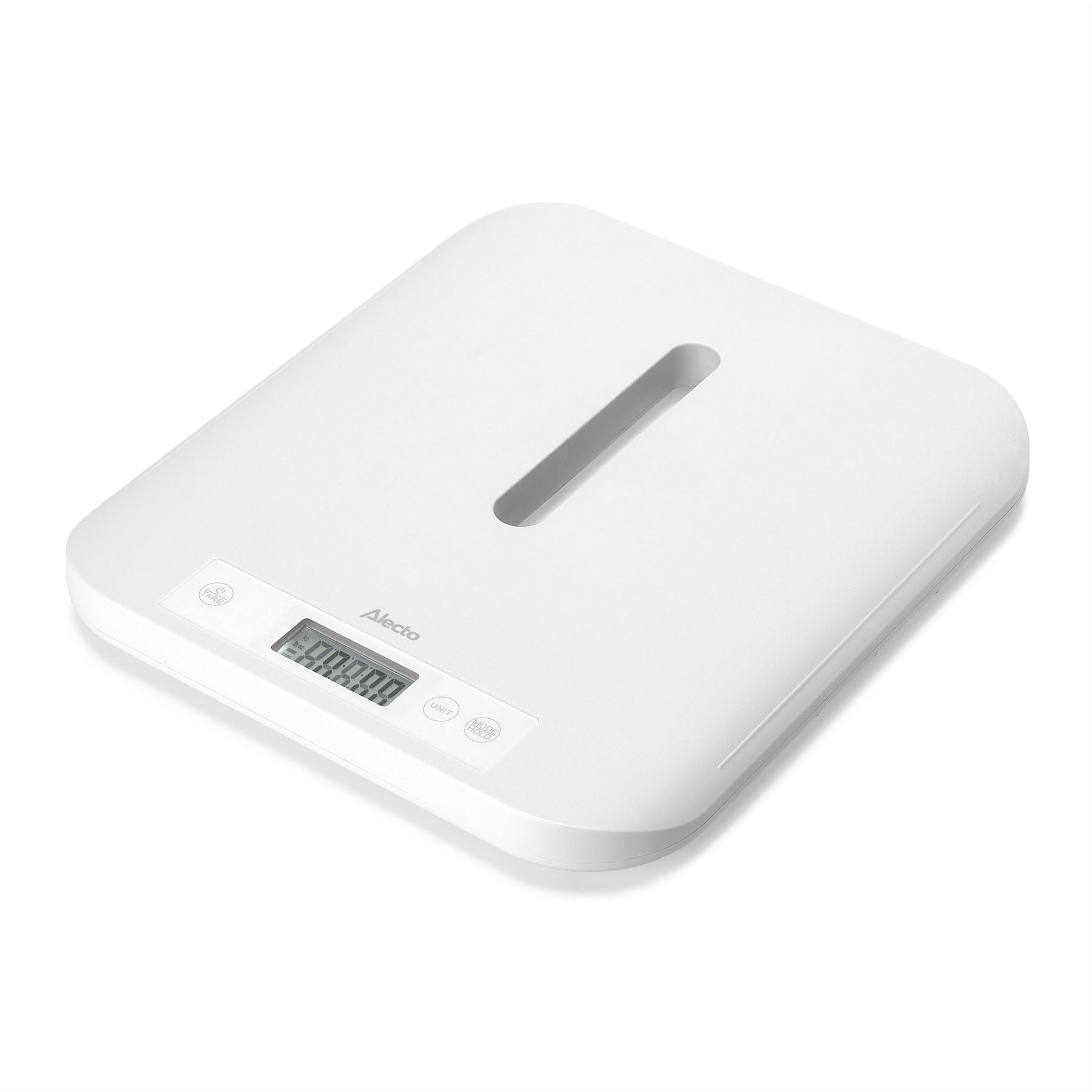 Alecto Digital Baby Weighing Scales, Personal Scale and Pet Scale in one - Up to 150 kg with Removable Weighing Surface - White | BC70
